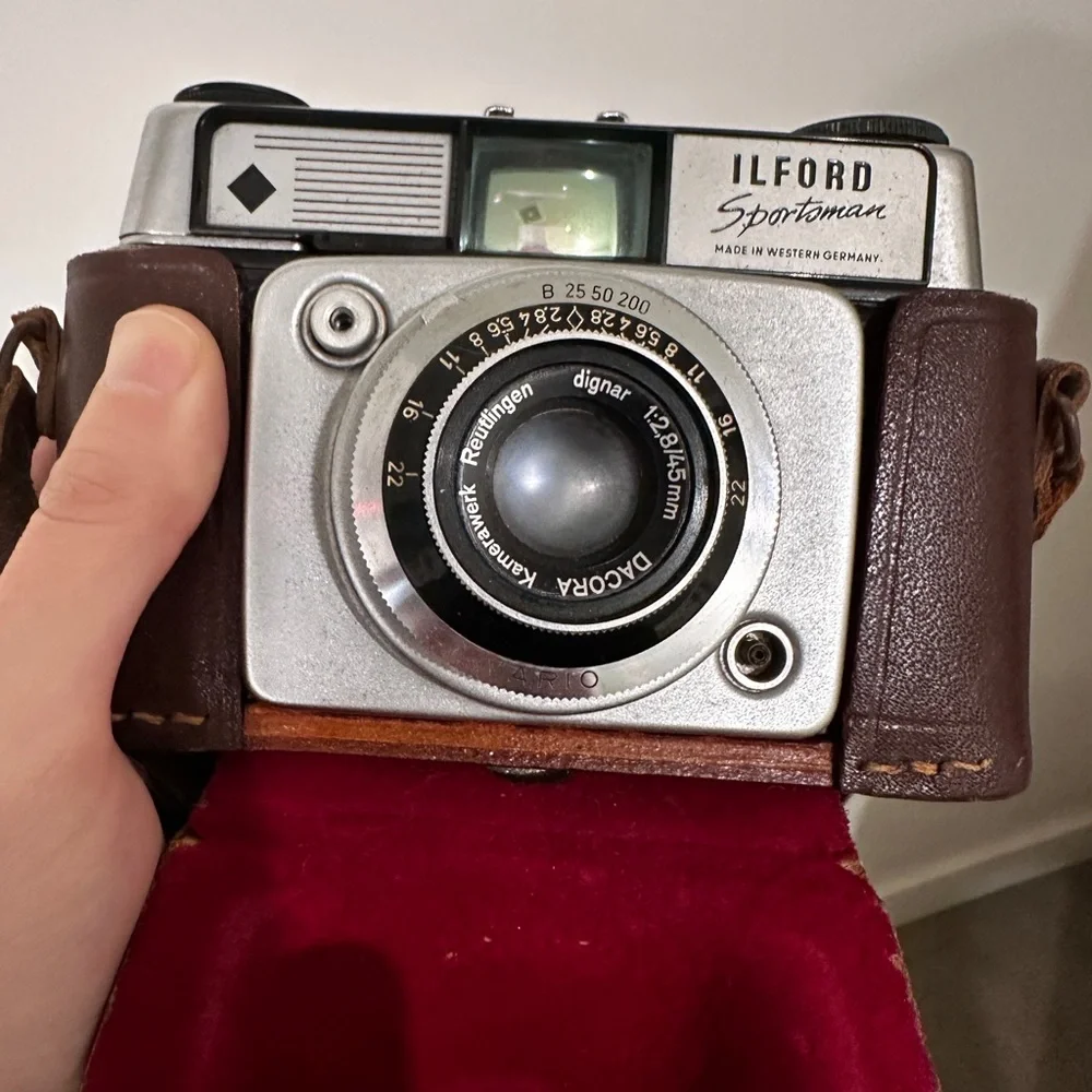 Ilford Sportsman Classic Camera - Silver and Brown